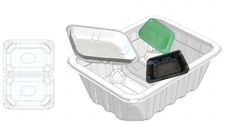 Recyclable and eco-friendly PET plastic food trays