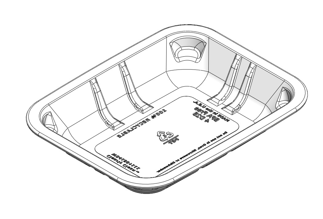 Recyclable and eco-friendly poultry packaging - overwrap tray 4L