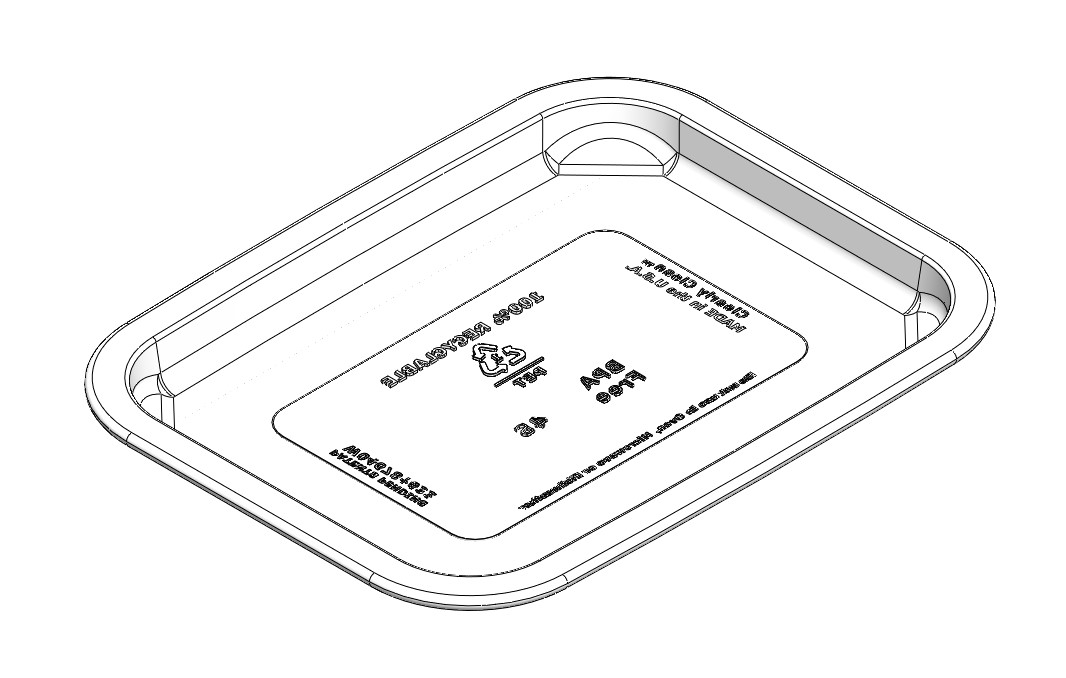 Recyclable and eco-friendly produce packaging - overwrap tray 4S