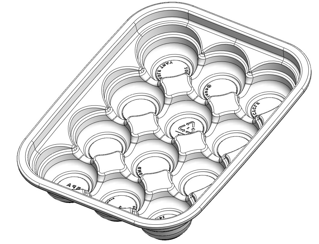 Recyclable and eco-friendly meat packaging - overwrap tray 15D